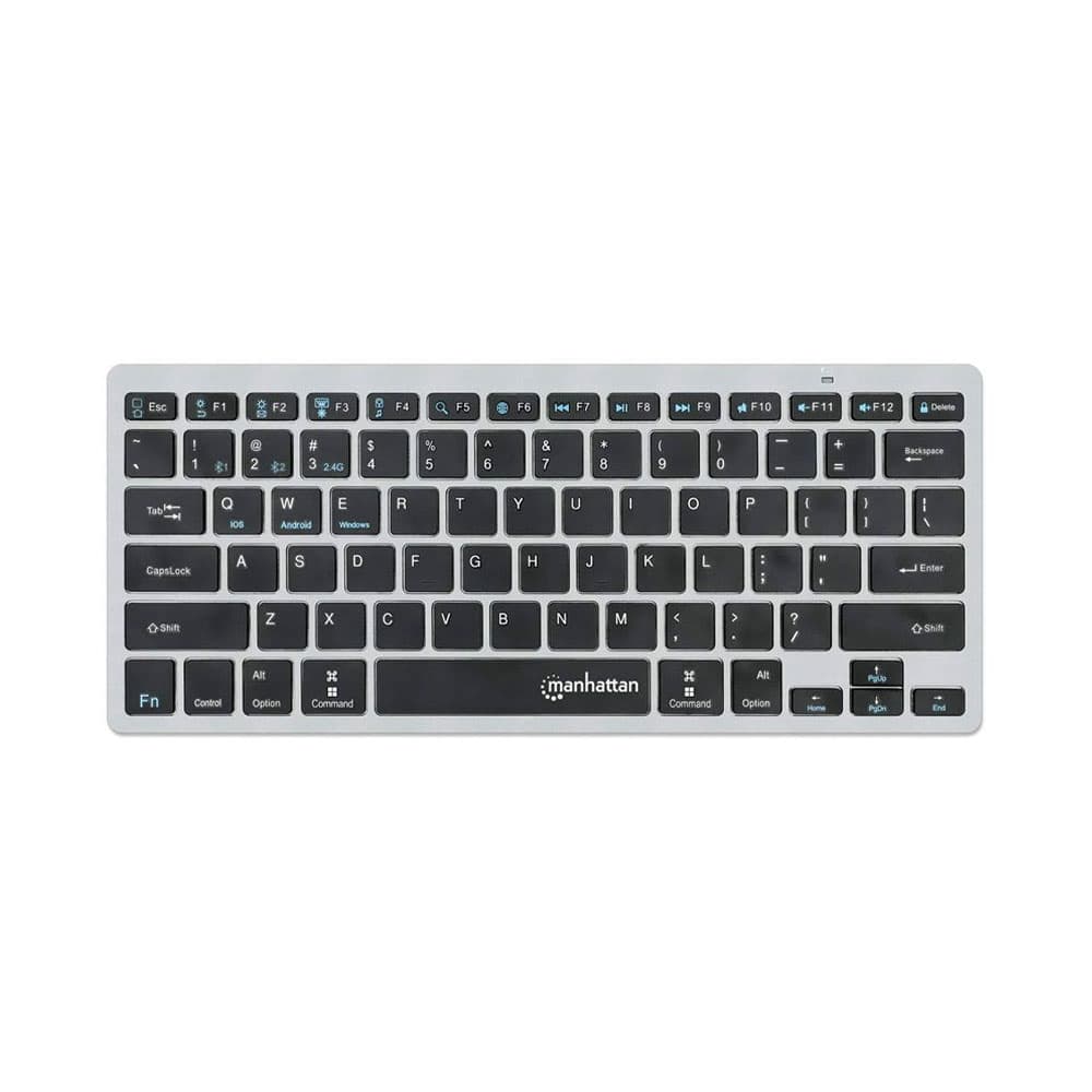 Manhattan Ultra Slim Dual-Mode Wireless Keyboard - 180559 - Dark Gray / Black