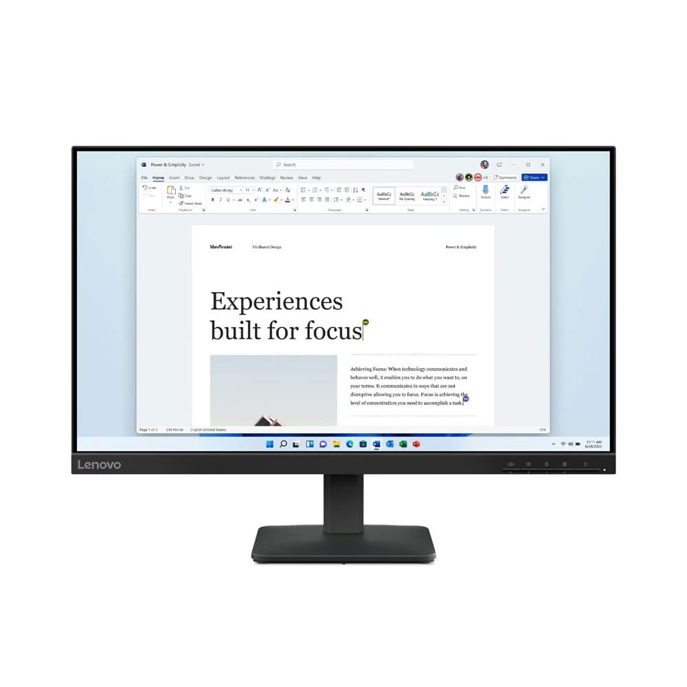 Lenovo L24-4e Monitor 23.8 inch FHD 100Hz - 68C2KAC1EU