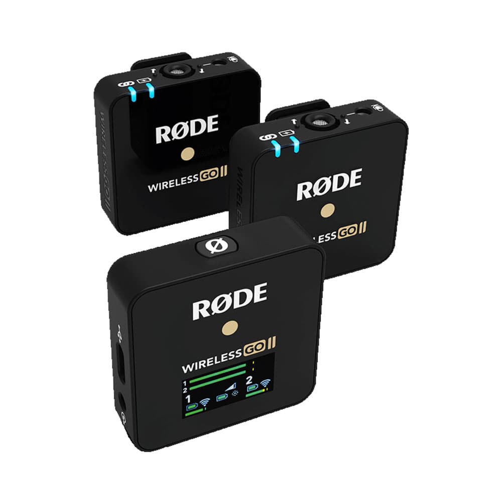 Rode WIGOII Dual-Channel Wireless Microphone System Transmitters + Receiver - Black