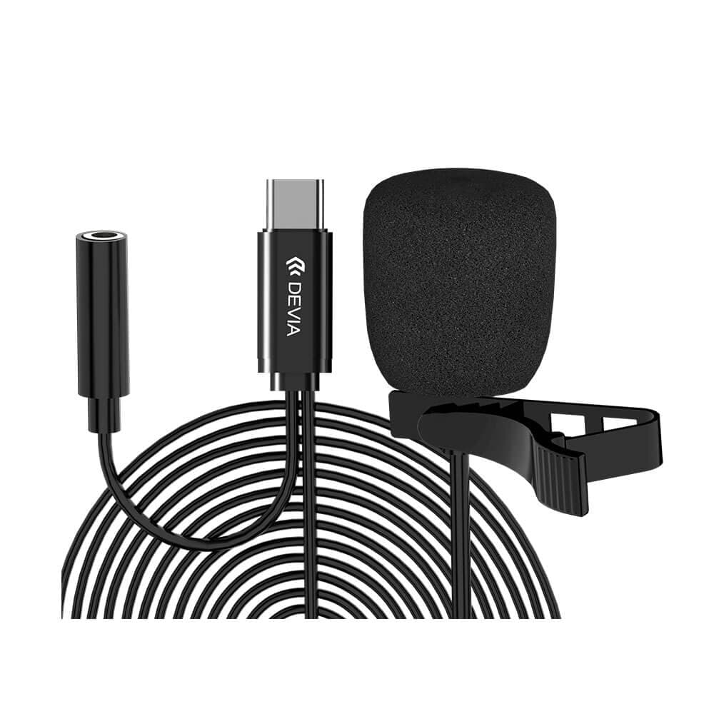 Devia EM063 Smart series wired Microphone Type-C - 1.5M - Black