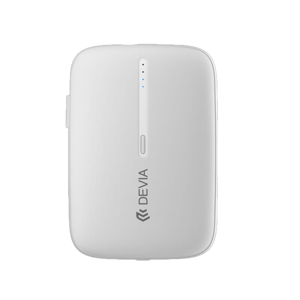 ديفيا باور بانك Kintone Series مع كابل مزدوج 10000 مللي امبير يدعم الشحن الثلاثي - أبيض
