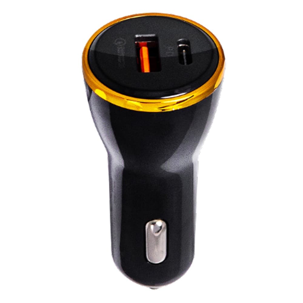 L'AVVENTO (MP318) Ultra-Fast QC3 PD Car Charger with Type-C -18W - Black