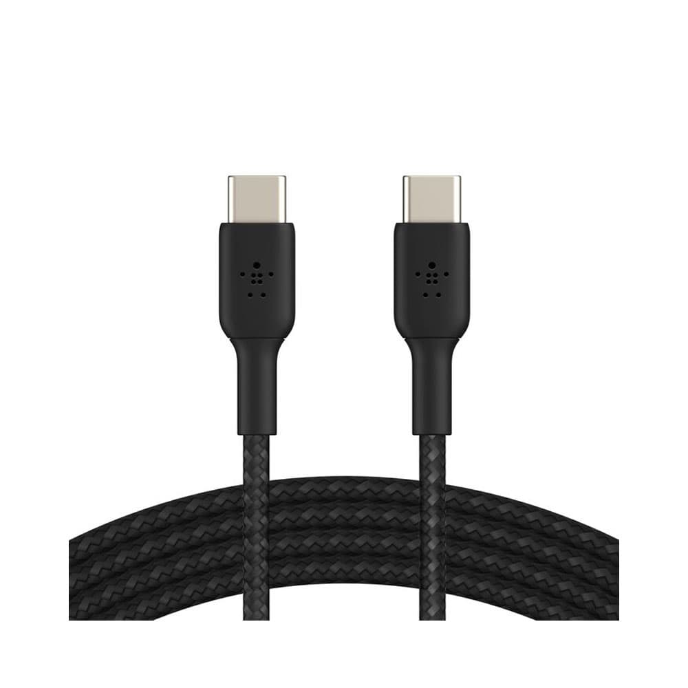 بيلكين كابل مضفر USB-C الى USB-C طوله 1 متر - أسود