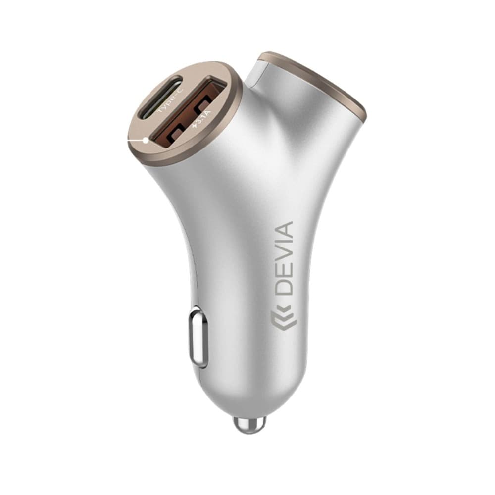 Devia Smart Series 48W Car Charger 4-Ports 2A & 2C - Silver