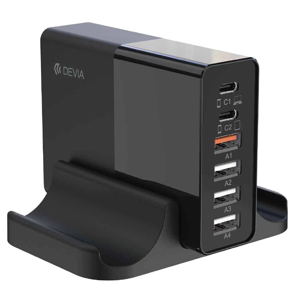 Devia Extreme Speed Series 80W Multi-port Desktop Charger EU - Black