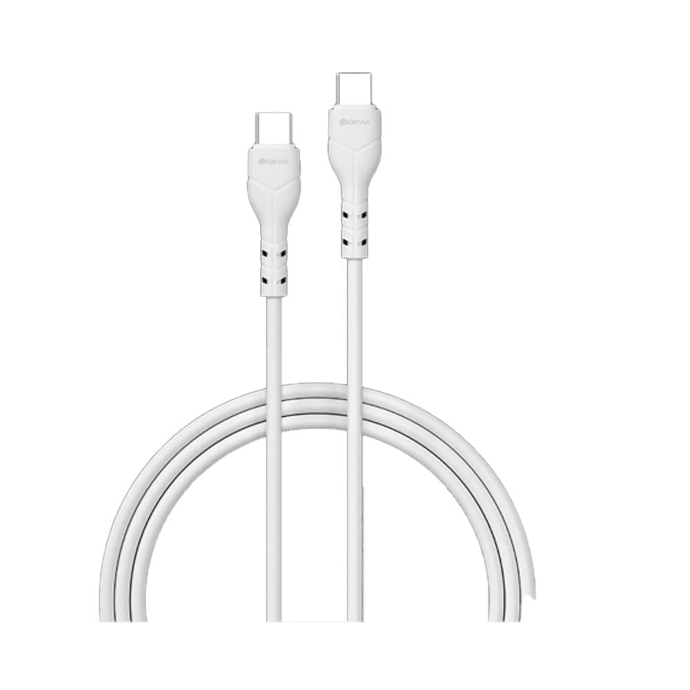 ديفيا كابل EC151 Kintone Series من Type-C الي Type-C طوله 1 متر 3A - أبيض