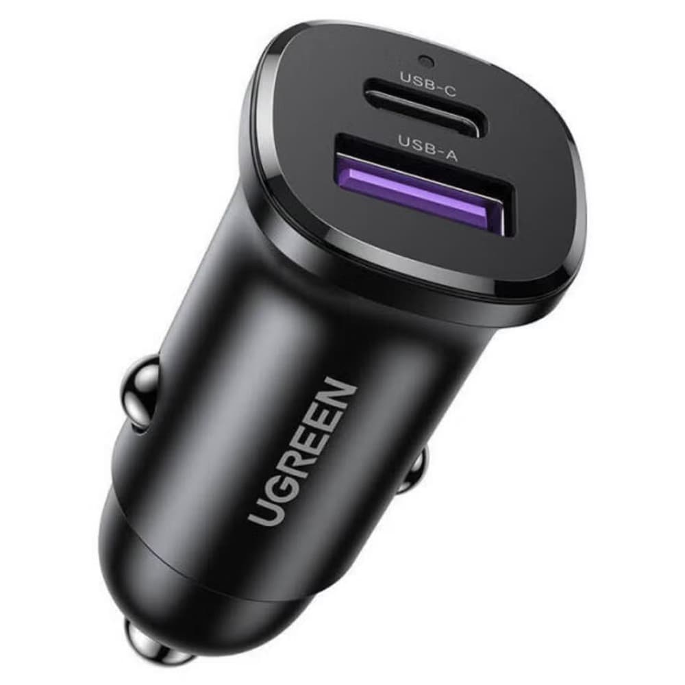UGREEN Car Charger Fast 2-Port 30W - Black