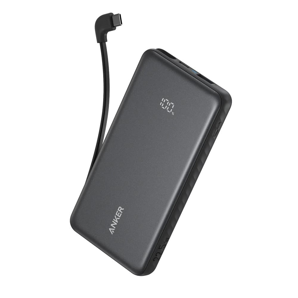 Anker Zolo Power Bank 20000mAh 22.5W Built-In USB-C Cable - A110EH11 - Black