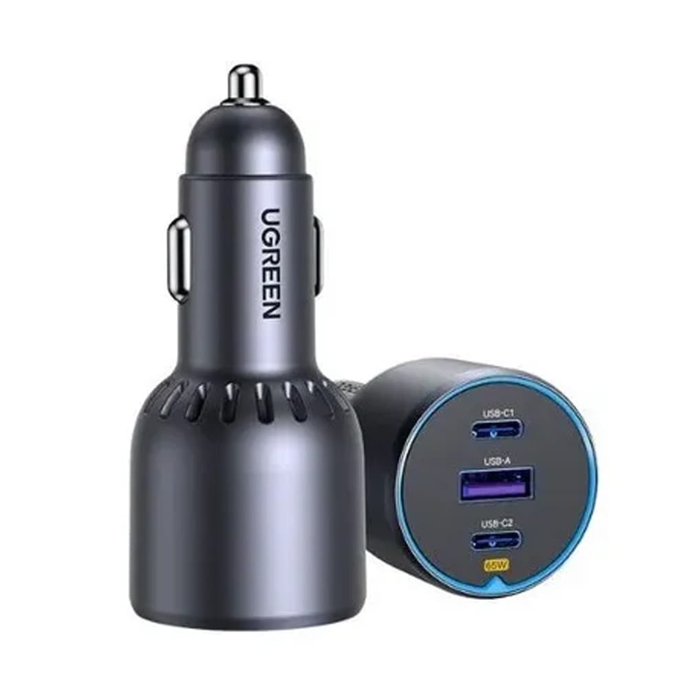 UGREEN Car Charger PD 3-Port 2-USB 75W - Gray