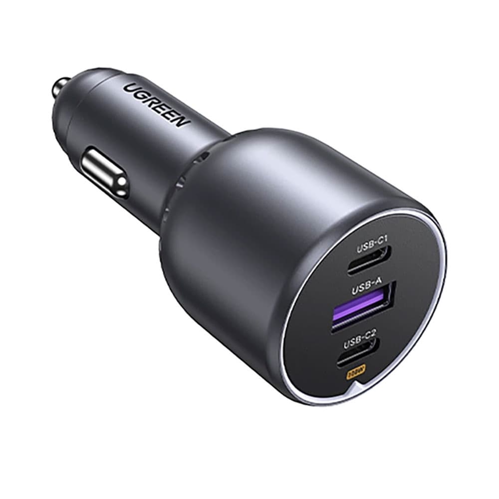 UGREEN 2x USB-C + USB Car Charger 130W 6941876230259 - Black