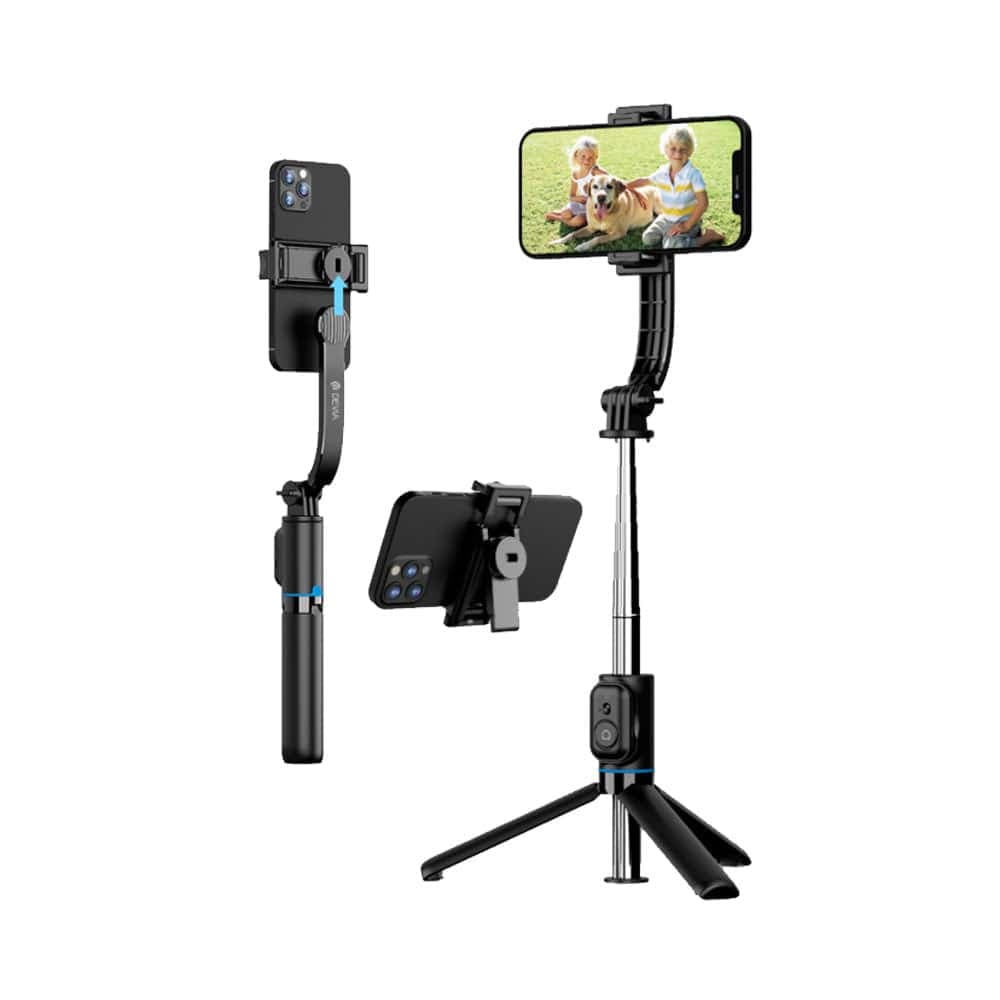 Devia Tripod Stand Multi-Functional Detachable Selfie-Stick - Black