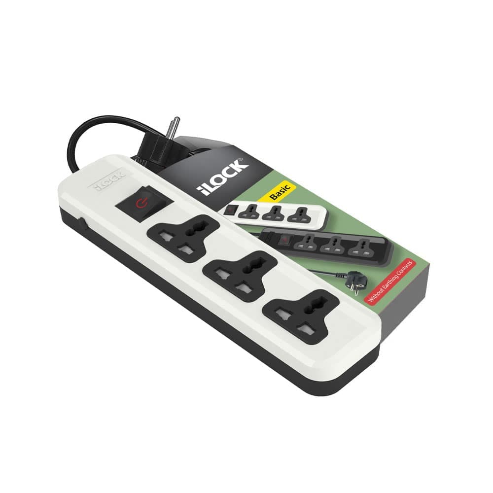 I Lock strip - 3 MK Outlets - 3M - White