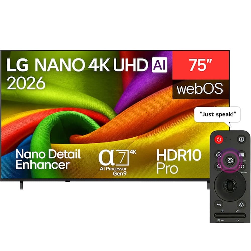 LG TV 75 Inch Nano 4K UHD AI NU84 Smart - 75NU840B6LA.AFU