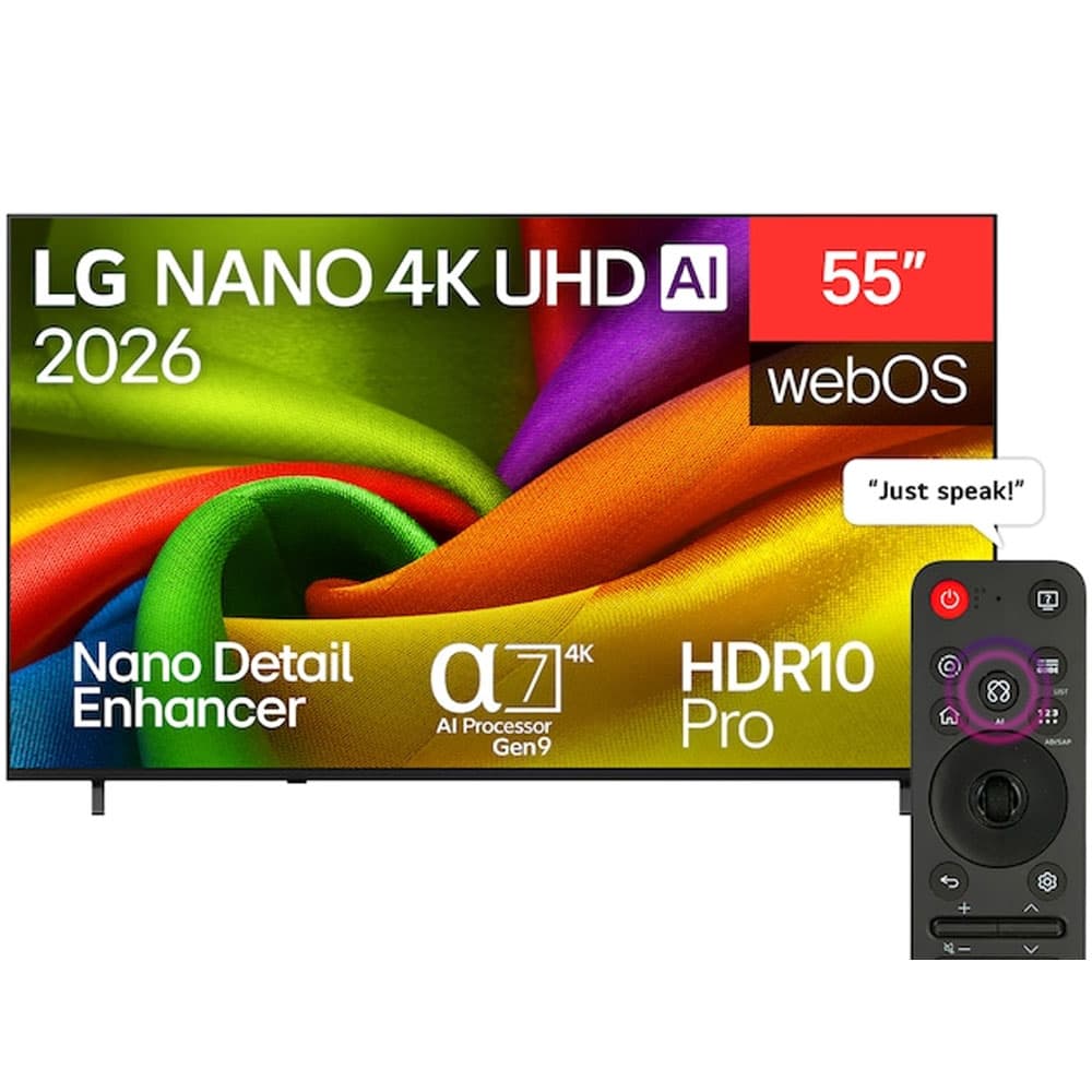 LG TV 55 Inch NANO 4K UHD AI NU84 - Smart - 55NU840B6LA.AFU