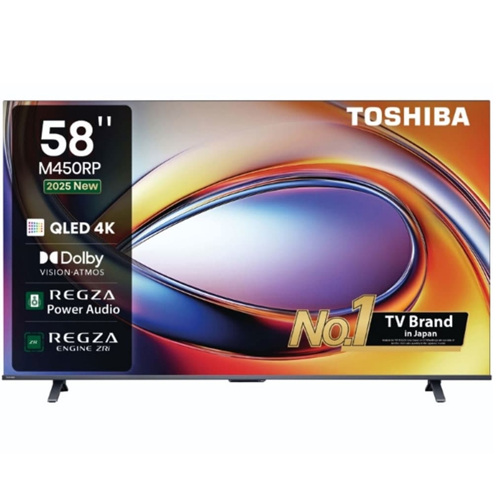 Toshiba TV 58 Inch Smart - 4K UHD QLED With Built-In Receiver - 58M450RP
