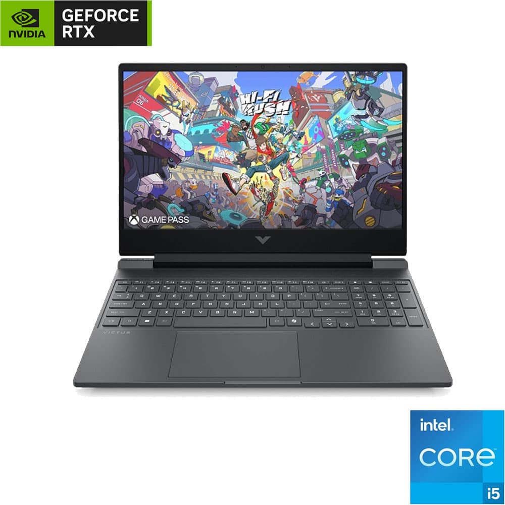 اتش بي Victus 15-fa2032ne لاب توب - انتل® كور™ i5-13450HX - رامات 8 جيجا بايت - هارد ديسك 512 جيجا بايت SSD - جرافيك NVIDIA® GeForce RTX™ 3050 6GB - شاشه 15.6 FHD بوصه 144 هرتز - ويندوز 11 - فضي