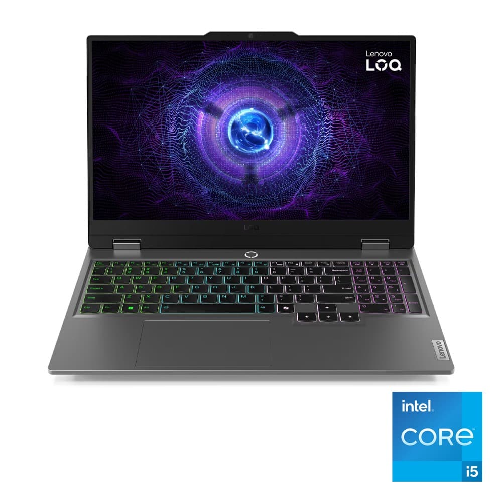 Lenovo LOQ 15IAX9 Laptop - Intel® Core™ i5-12600HX - 16GB - 512GB SSD - NVIDIA® GeForce RTX 3050 6GB - 15.6" FHD 144Hz - Win11 - Luna Grey