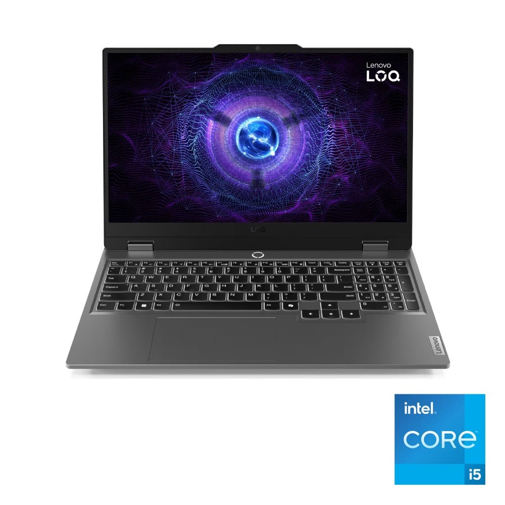 Lenovo LOQ 15IRX9 Laptop - Intel® Core™ i5-13450HX - 16GB - 512GB SSD - NVIDIA® GeForce RTX™ 3050 6GB - 15.6" FHD 144Hz - Luna Grey