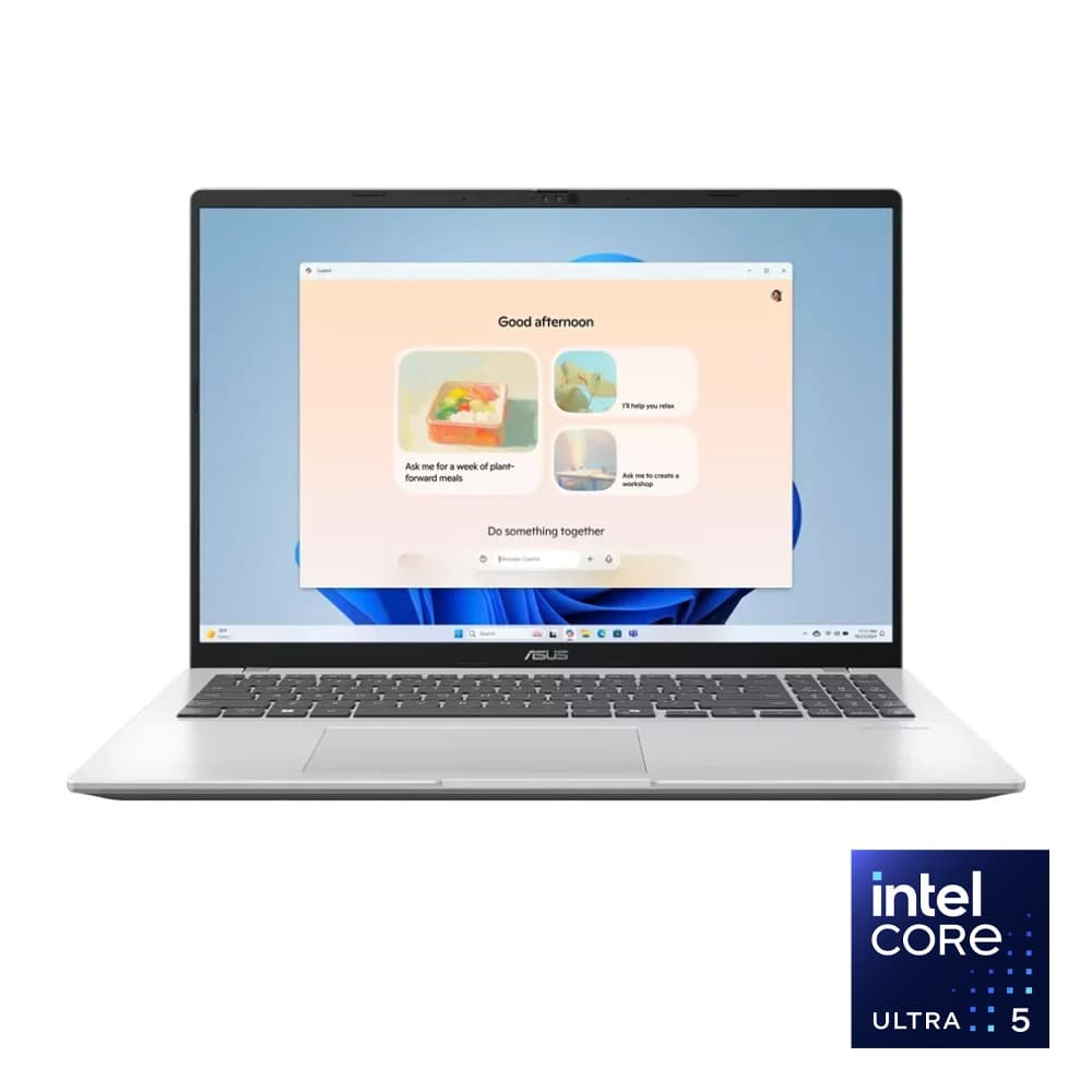 ASUS Vivobook 16 X1607CA-UL005W Laptop - Intel® Core™ Ultra 5-255H - 16GB - 512GB SSD - Intel® UHD Graphics - 16" WUXGA 60Hz - Win11 - Cool silver