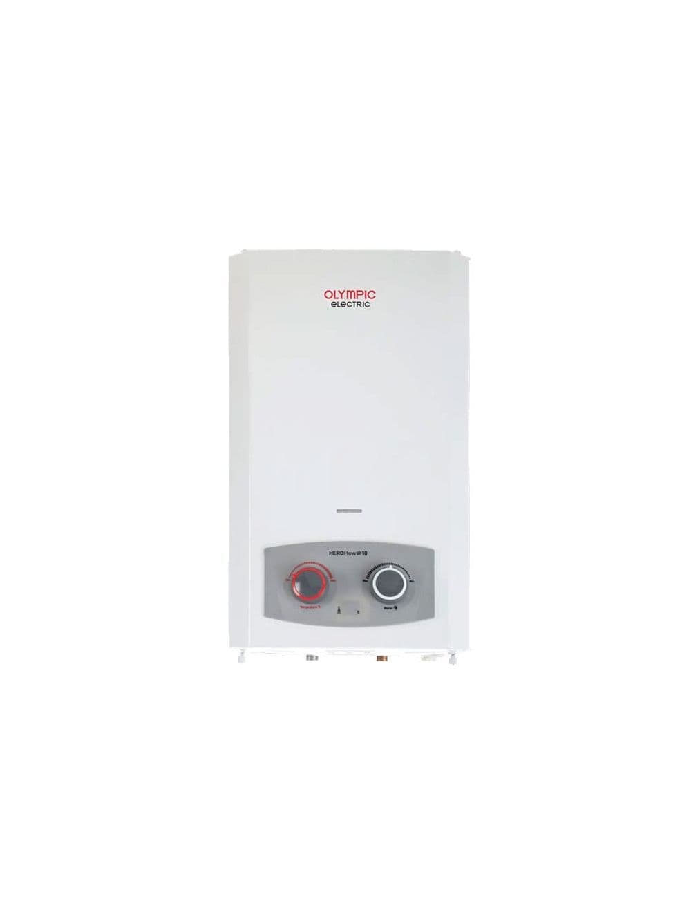 Olympic Hero Flow Gas Water Heater, 10 Liters, Digital, Chimney, Gas/Cylinder, 5580 - White