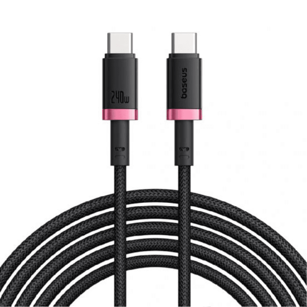 Baseus Dura Series Cable, Type-C To Type-C, 240Watt, 1M - Red&Black