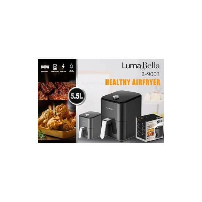 Luma Bella B-9003 5.5L 1400W Oil-Free Air Fryer - Black