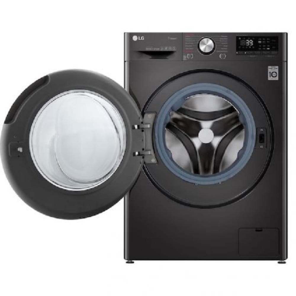 LG Front Load Full Automatic Washing Machine With Dryer, 9 Kg, F4R5VGG2E - Black Steel