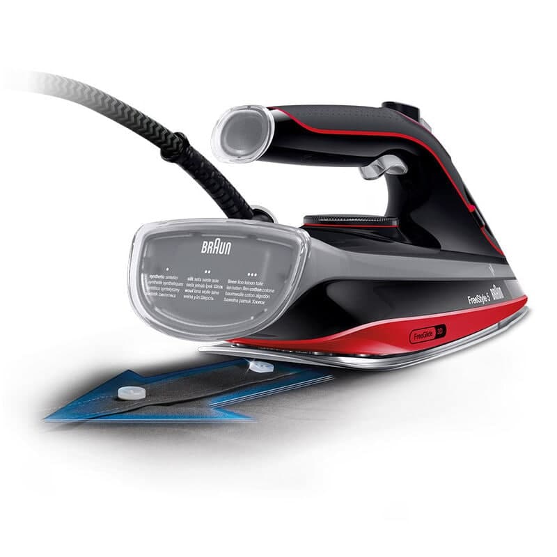 Braun Ceramic Steam Iron, 2700 Watt, SI 5057 - Black Red