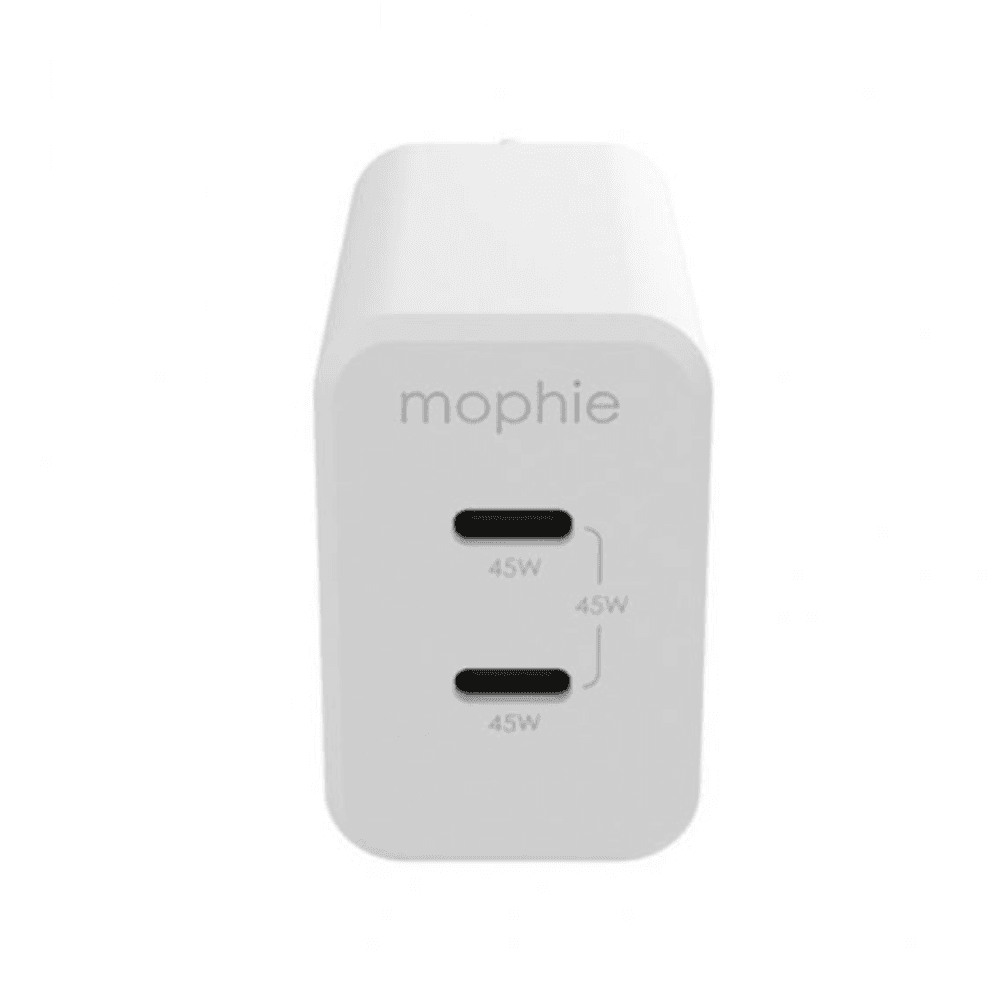 Mophie Charger Home Adapter 45W Fast 2 Port USB-C - White