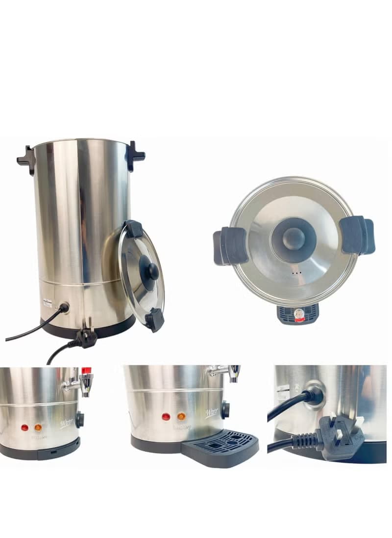 City HMA-1033 Electric Water Kettle with Temperature Control, 15L, 2200W, Silver Black