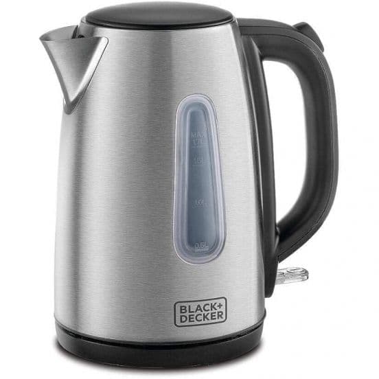 Black & Decker | Stainless Electric Kettle, 1.7 Liter, 2200 Watt, JC450 - Silver