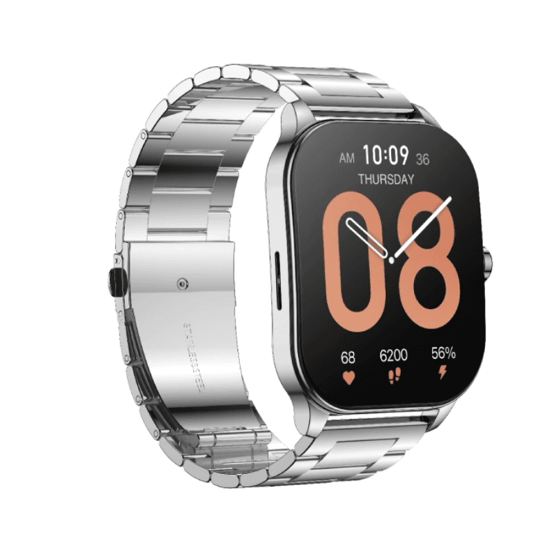 Amazfit Pop 3S Smart Watch 1.96 Inch Amoled - Metallic Silver