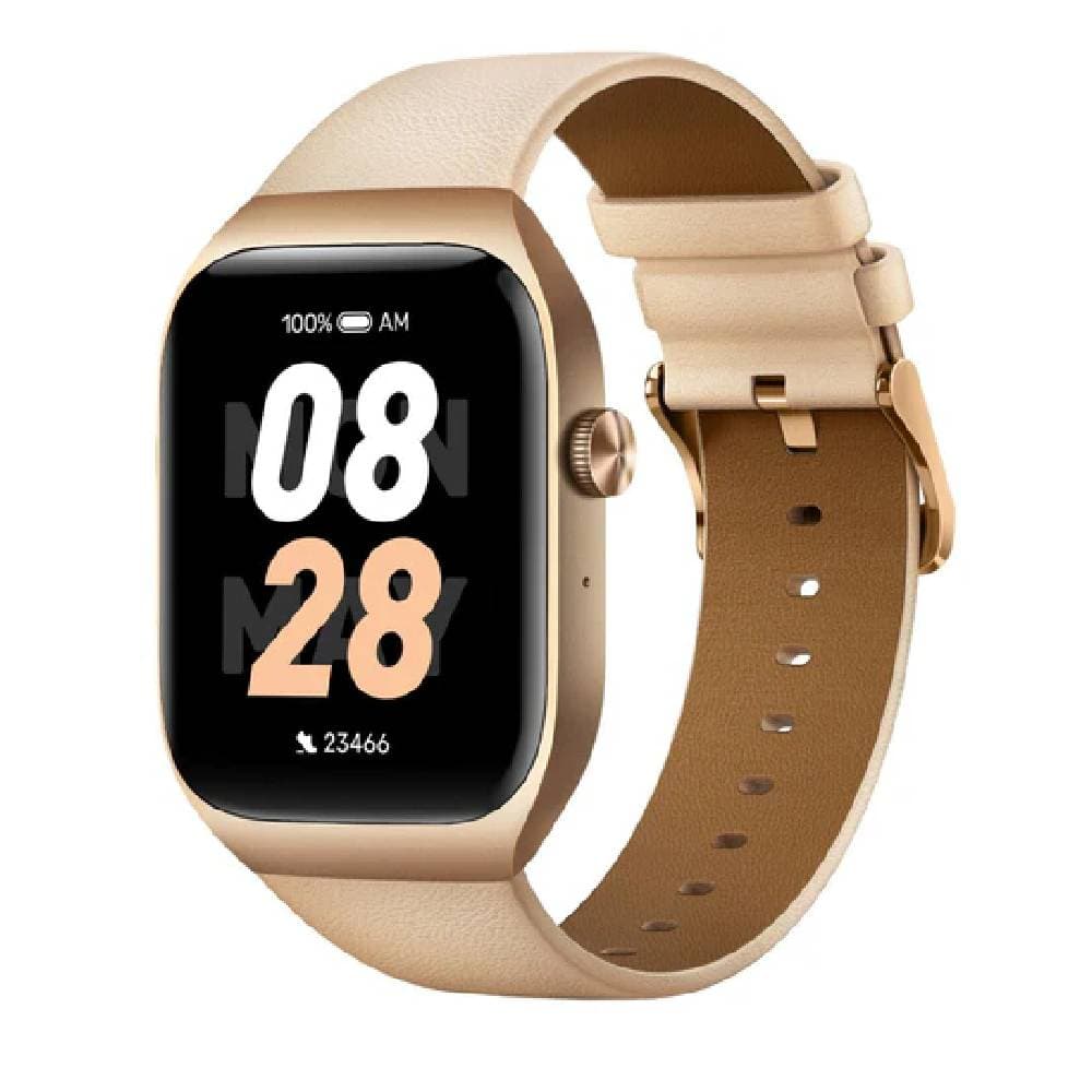 Mibro T2 Smart Watch With 2 Straps for Women, AMOLED HD Display, 1.75 Inch, Light Gold