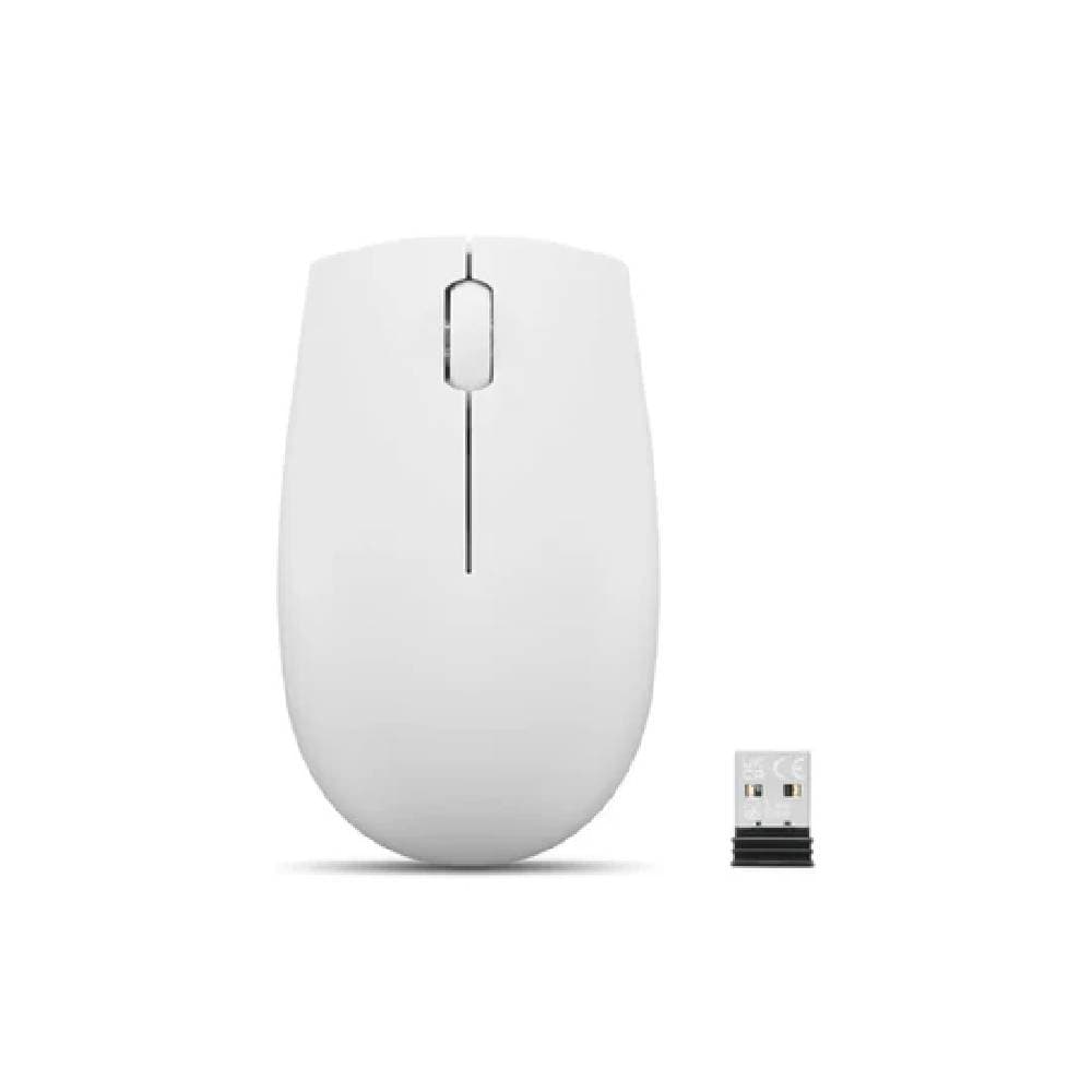 Lenovo 300 Wireless Optical Mouse, 1000 DPI - White