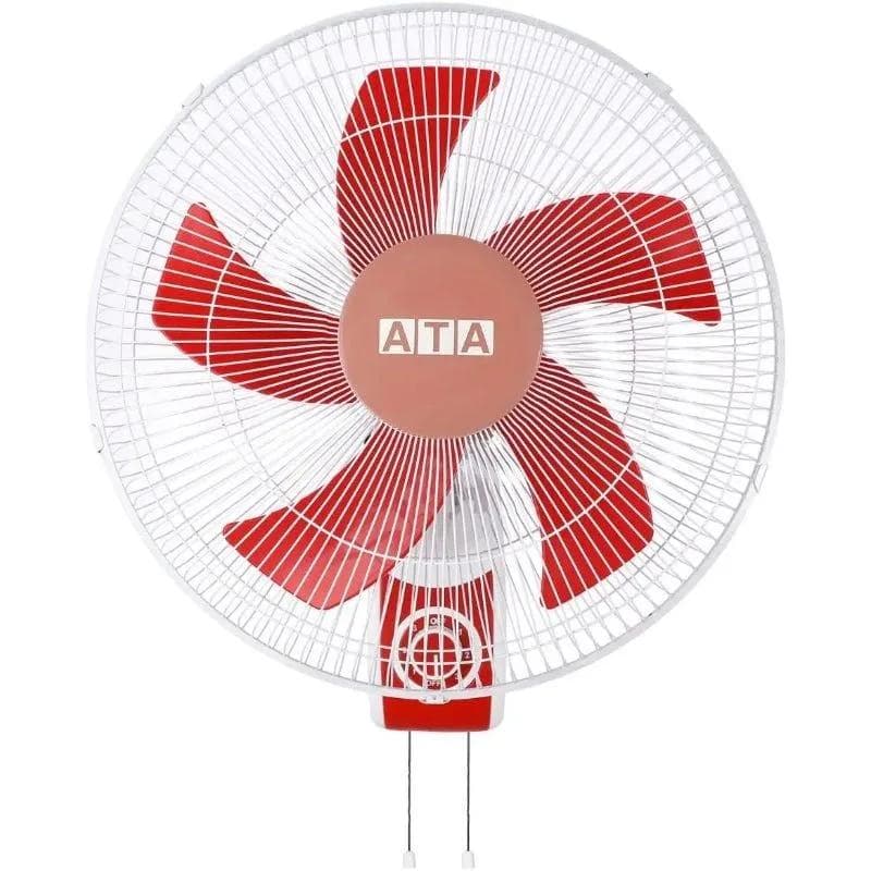 ATA Wall Fan, 16 inches, 5 wings, B1605P5 - White Red