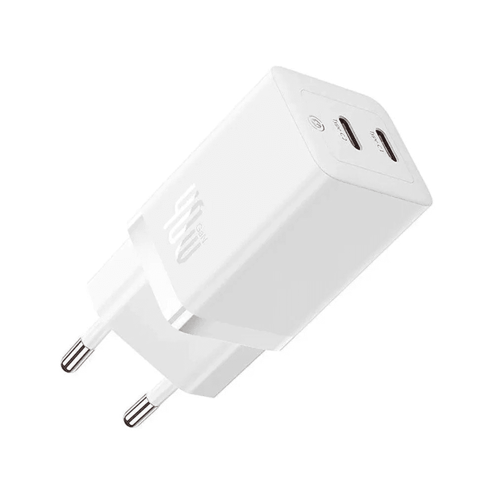 Baseus GaN5 Pro Fast Charger Dual Type-C, 40W, CCGGP180102 - White