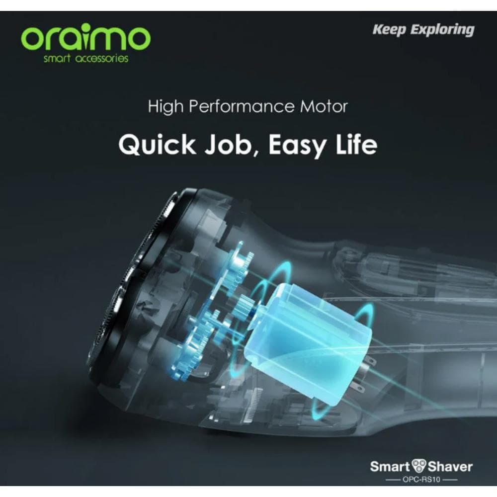 Oraimo Smart Shaver 3D Rotary Electric Shaver, OPC-RS10 - Black