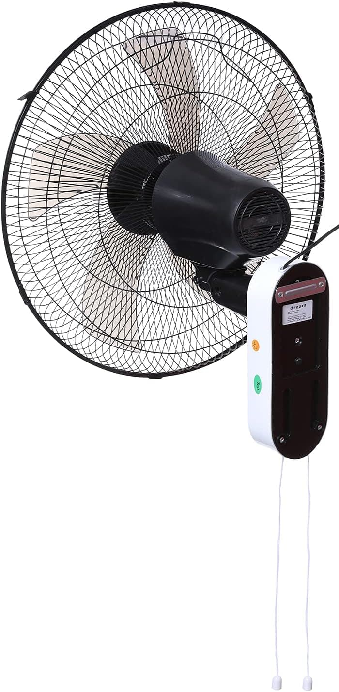 Dream Wall Fan, 18 Inch, 5 Blades, 200 - Black
