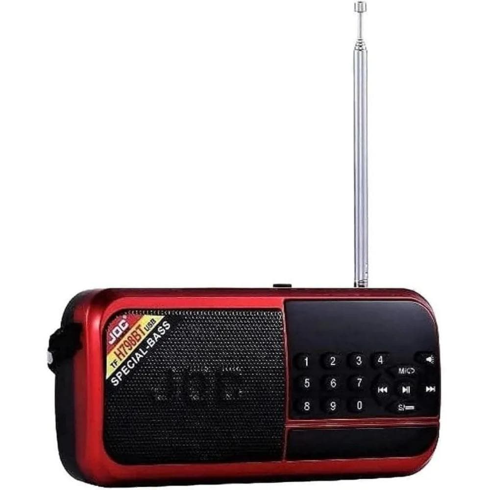 Joc Portable Digital FM Radio, Black Red - H798BT