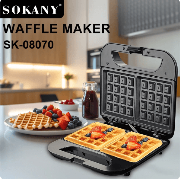 Sokany Sandwich Maker, 750 Watt - Black