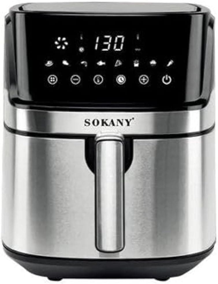 Sokany Air Fryer, 1700 Watt, 8 Liter - Silver, SK-8042