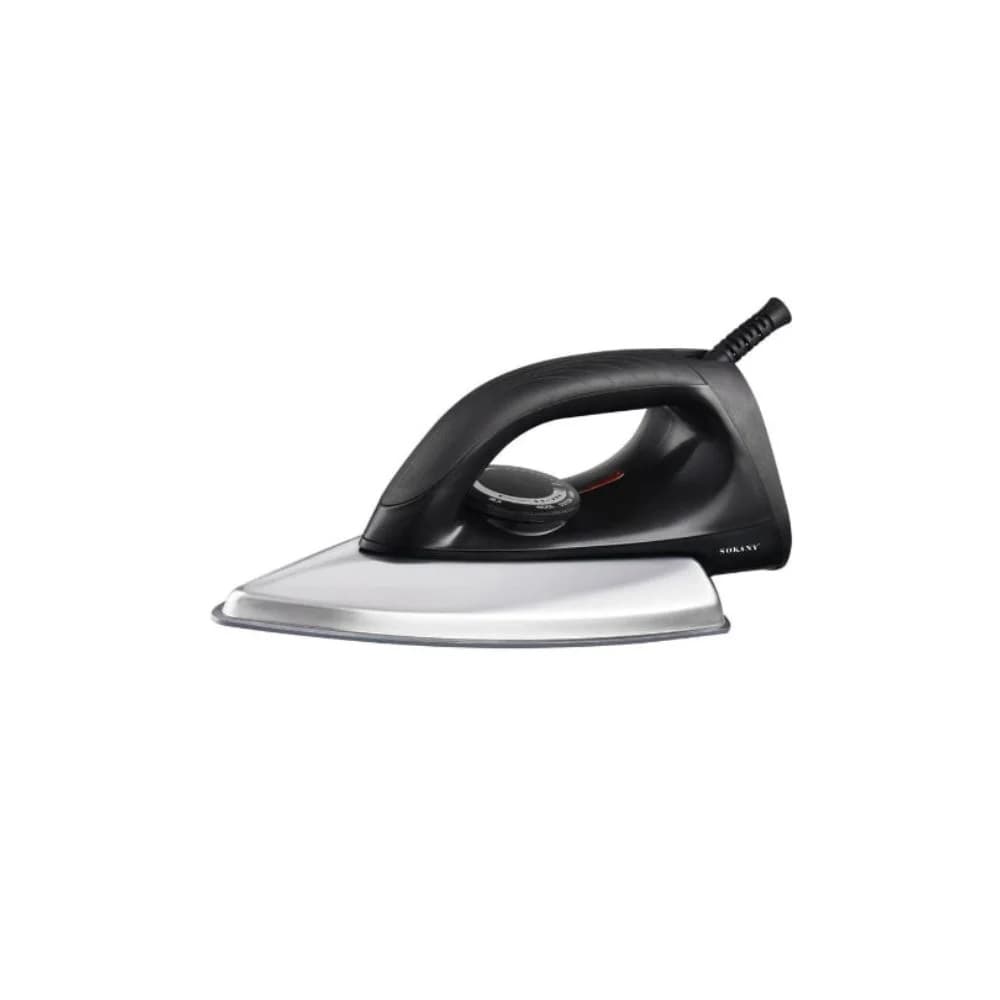Sokany 1500W Dry Clothes Iron in Black and Silver