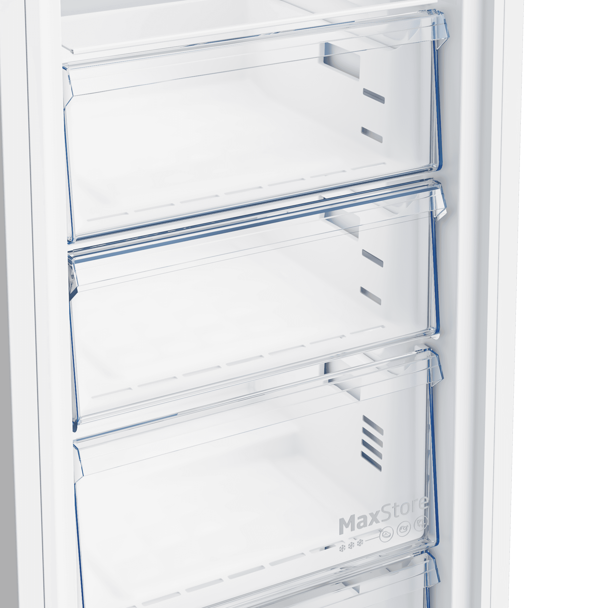 Beko Upright Freezer, 7 Drawers, No Frost, 260 Liters, B3RFNE294XB - Black