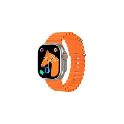 iTel Smart Watch 2 Ultra, Silver Case and Orange Band