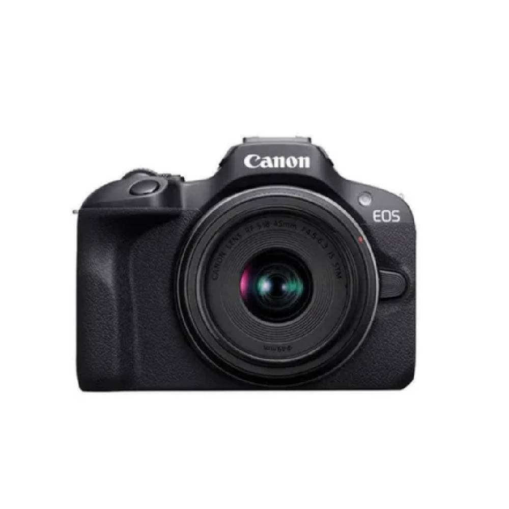 كاميرا كانون EOS R100 بدون مرآة مع عدسة 18-45 مم - أسود