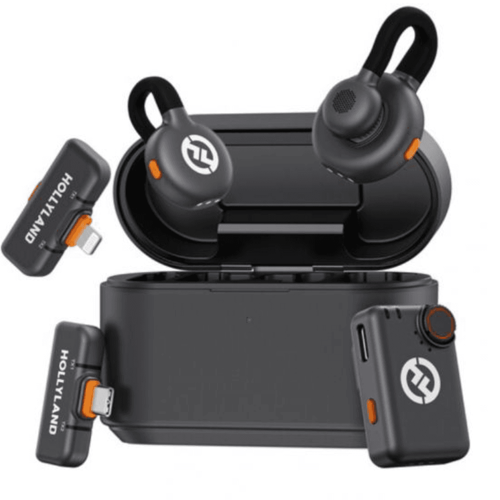 Hollyland Lark M2S Ultimate Combo (Camera RX+USB-C RX+Lightning RX) Wireless Lavalier Microphone - Black