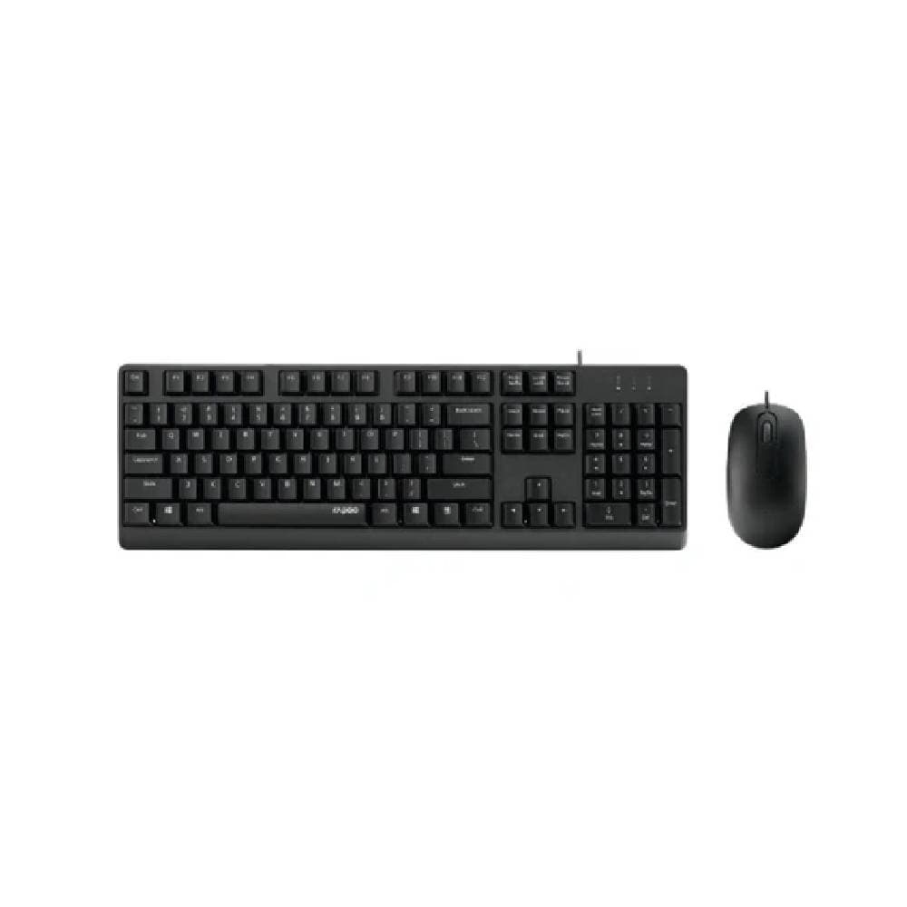 Rapoo X130Pro Wired Optical Mouse - Keyboard Combo - Black