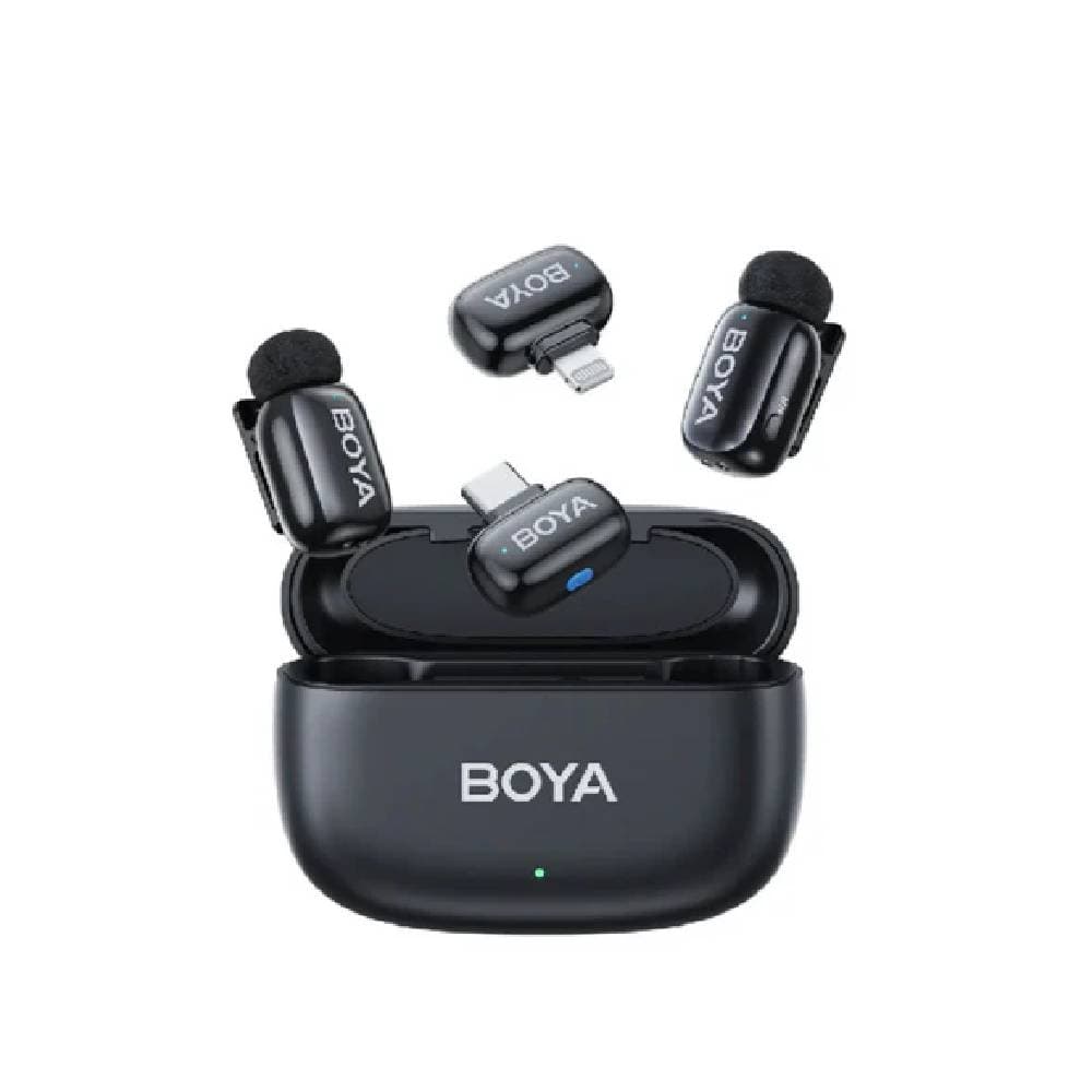Boya Mini-12 2.4GHz Ultra-Mini Wireless Microphone - Black