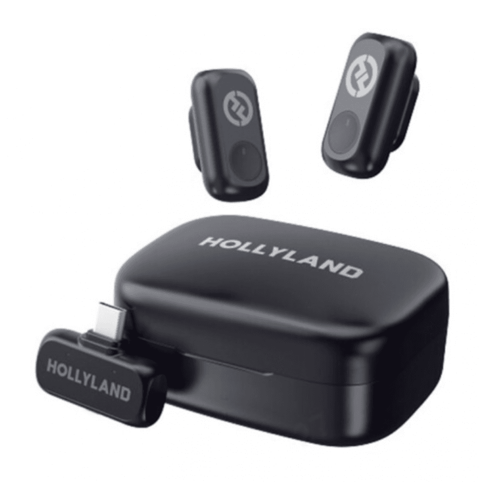 HOLLYLAND LARK A1 USB-C Wireless Lavalier Microphone Duo - Space Grey