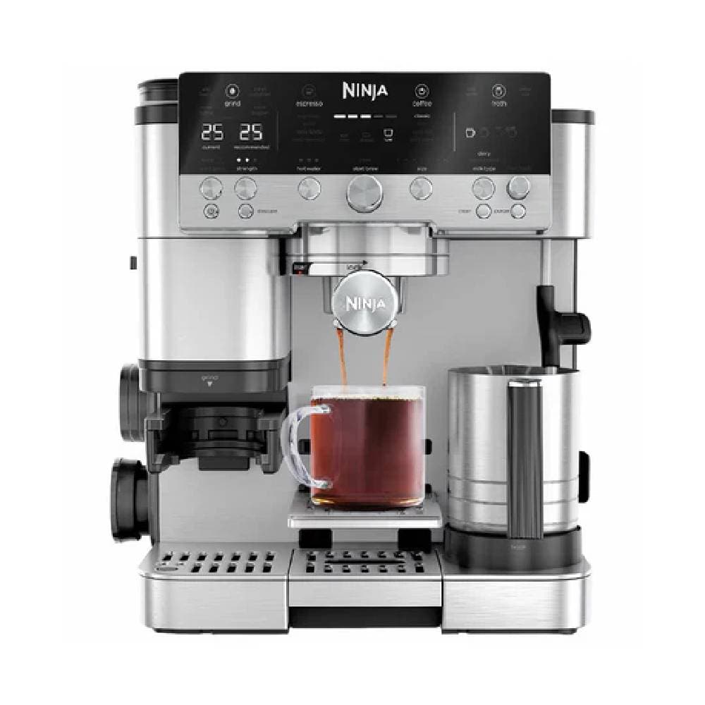 ماكينة نينجا لوكس ES601ANZ، ماكينة إسبريسو يدوية، ستانلس ستيل - فضي
